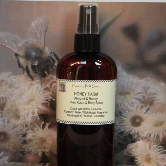 HONEY FARM Honey Almond Room Fragrance Spray, Honey Almond Body Mist, Honey Almond Air Freshener, Honey Almond Linen and Room Spray