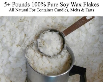 Candle Wax, Soy Wax Flakes, Pure Soy Wax, All Natural Soy Wax, Container Wax, 5-8 Pounds, Golden Brands GW 464
