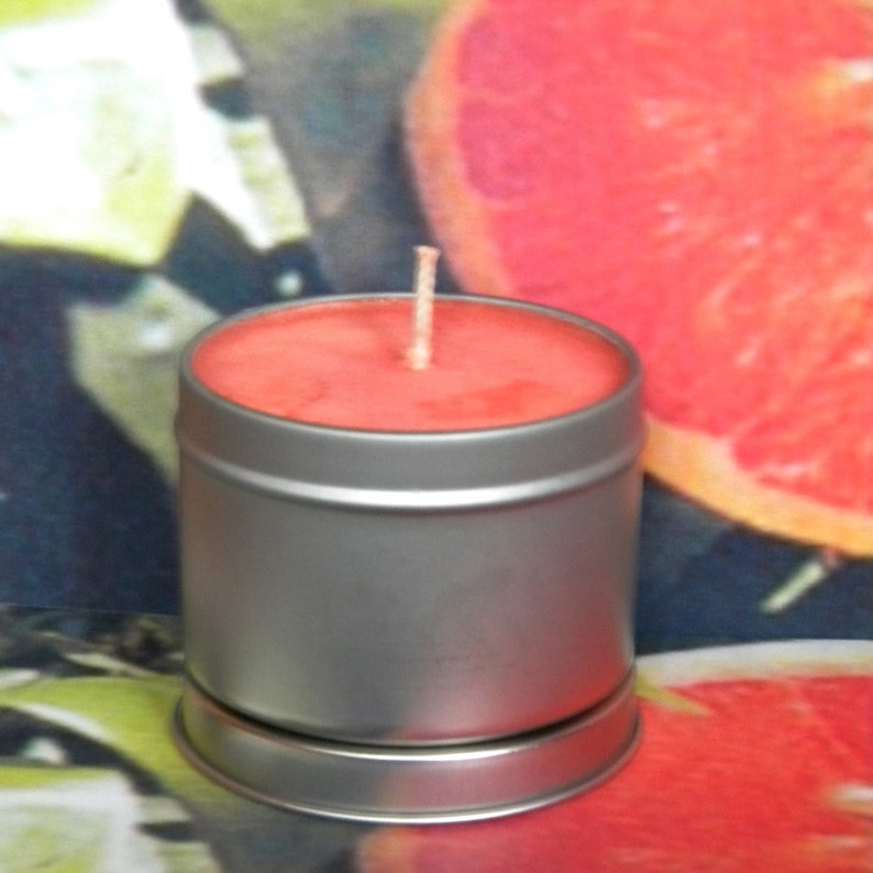 Orange Bergmot & Grapefruit Candles TART ME UP, Heavily Scented Soy Wax Candles, Handmade Citrus Scented Soy Candles image 1