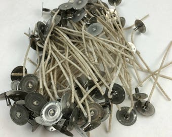 Candle Wicks 50 Qty, Candle Supplies, Pre Tabbed Wicks, Heinz Coreless CD 5-12, Small Wicks, Mason Jar Wicks, Large Wicks, Wicks Cotton