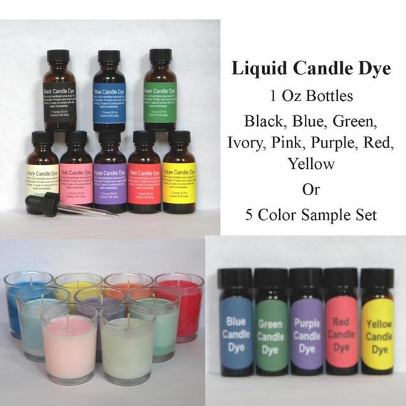 Candle Wax Dye 1 Oz Liquid Candle Color, Sample Set, Black, Blue, Green,  Ivory, Pink, Purple, Red, Yellow -  Singapore