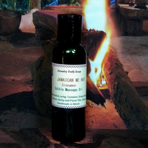 JAMAICAN ME HOT Cinnamon Massage Oil, Sensual Massage Oil, Valentines Day Gift Boyfriend, Valentines Day Gift Girlfriend, Cinnamon Body Oil