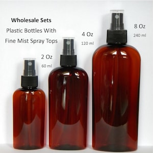 Empty Fine Mist Spray Bottles - 100 ml (3.5 oz) PET Plastic