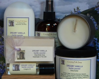 Dreamy Vanilla Lavender Soap Gift Set: Handmade Spa Set