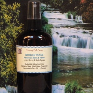WHIRLED PEACE Patchouli Blend Body Mist Spray Compare To Polo For Men & Women, Patchouli Body Home Room Linen Car Air Freshener World Peace