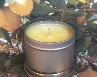 Lemon Verbena Scented Candle: Handmade Soy Wax, 4 oz Tin