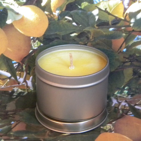Lemon Verbena Scented Candles MELLOW YELLOW, Handmade Lemon Verbena Candles, All Natural Hand Poured Soy Wax Candles