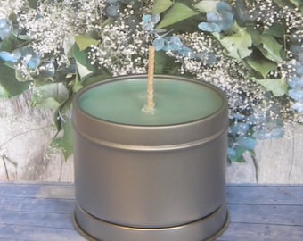 TREE SPIRIT Eucalyptus Spearmint Handmade Scented Aromatherapy Candle Tins Made With Plant Based Eco Friendly Sustainable Natural Soy Wax