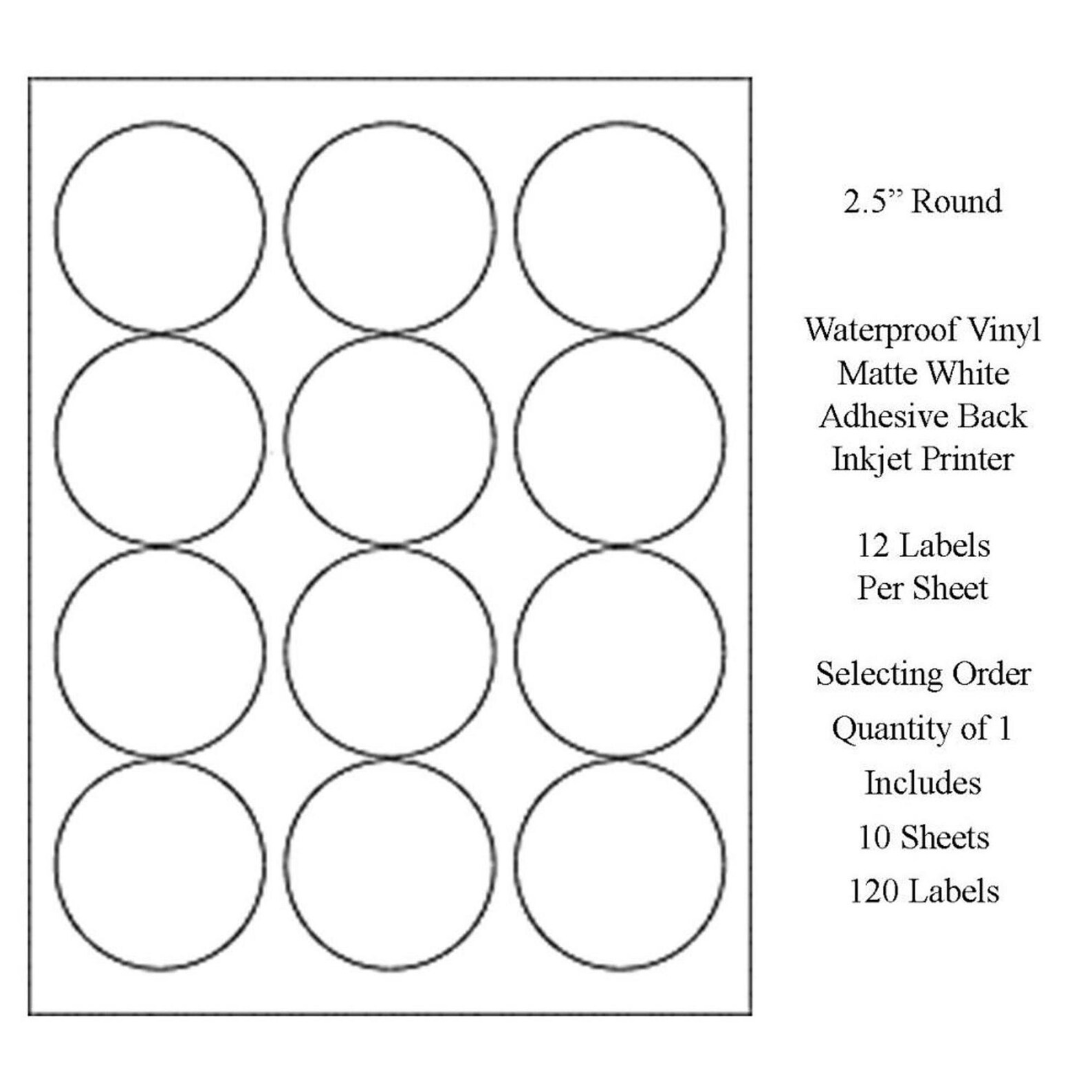 Waterproof Label Sheets, Blank Round Circular Vinyl Bottle Labels, Mason Canning Jar Labels ...