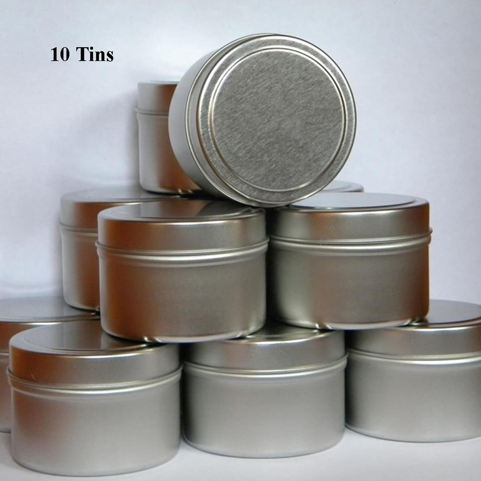 Empty Metal Tins With Lids 4 Oz Tins Set of 10 Free Shipping Etsy UK