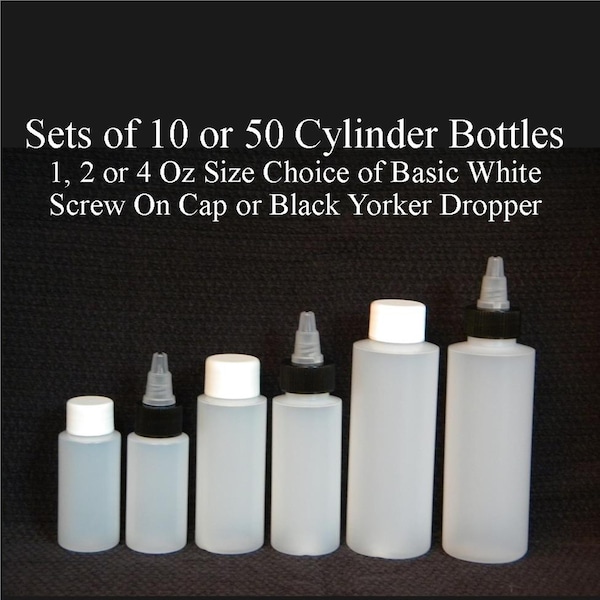 Empty Plastic Round Cylinder Bottles with Caps Wholesale Free Shipping 1, 2, or 4 Oz Bottles, Bottles For Lotion Shampoo Hand Sanitizer