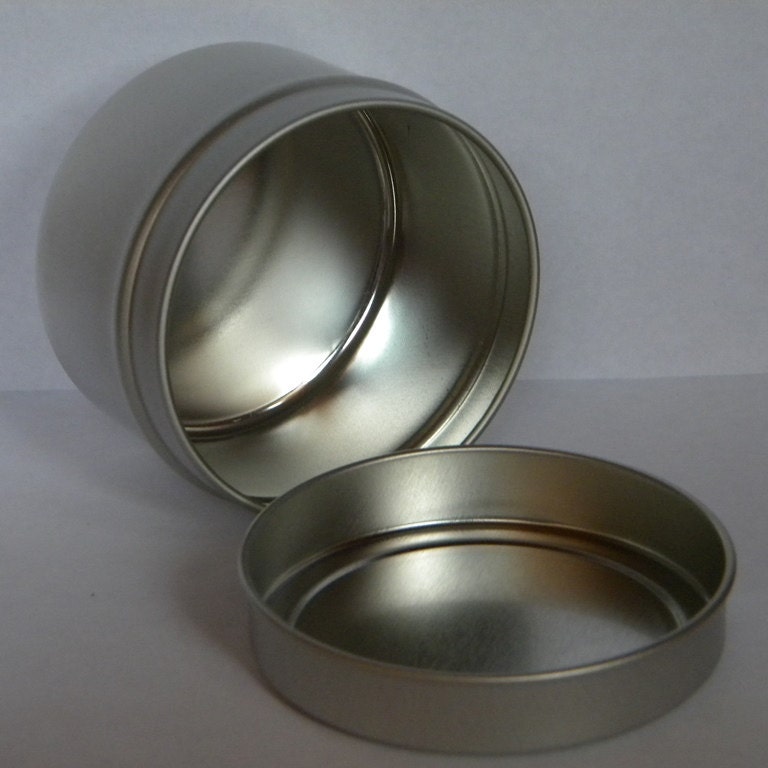 Empty Metal Tins With Lids 4 Oz Tins 10 Qty Round Metal Etsy