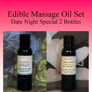 VANILLA MOOSE French Vanilla Body Oil , Vanilla Massage Oil, Vanilla Body Oil, Flavored Massage Oil, Sexy Valentines Day Gifts Wife image 2