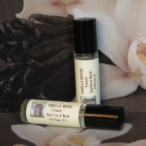 Vanilla Perfume Oil VANILLA MOOSE, Vanilla & Musk Perfume Oil, Vanilla Roll On Cologne, Vanilla Cologne Oil, All Natural Vanilla Cologne