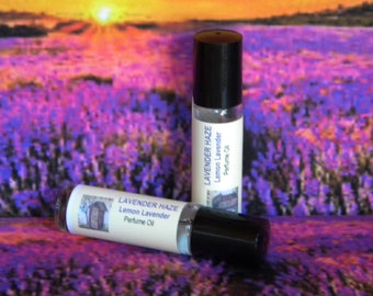 LAVENDER HAZE Lemon Lavender Cologne Oil Natural Lavender Perfume Oil, Lemon Lavender Perfume, Lavender Chamomile Perfume Oil