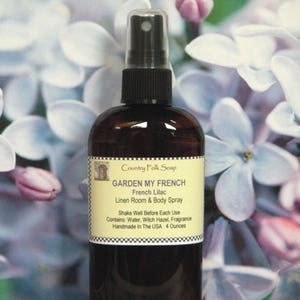 Lilac Body Spray, Lilac Body Mist, GARDEN MY FRENCH, Lilac Room Fragrance Spray, Lilac Linen Spray, Lilac Home Fragrance Spray