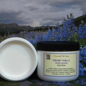 DREAMY VANILLA Vanilla Lavender Scented Moisturizing Body Butter Cream For Dry Skin Hypoallergenic Formula For Sensitive Skin