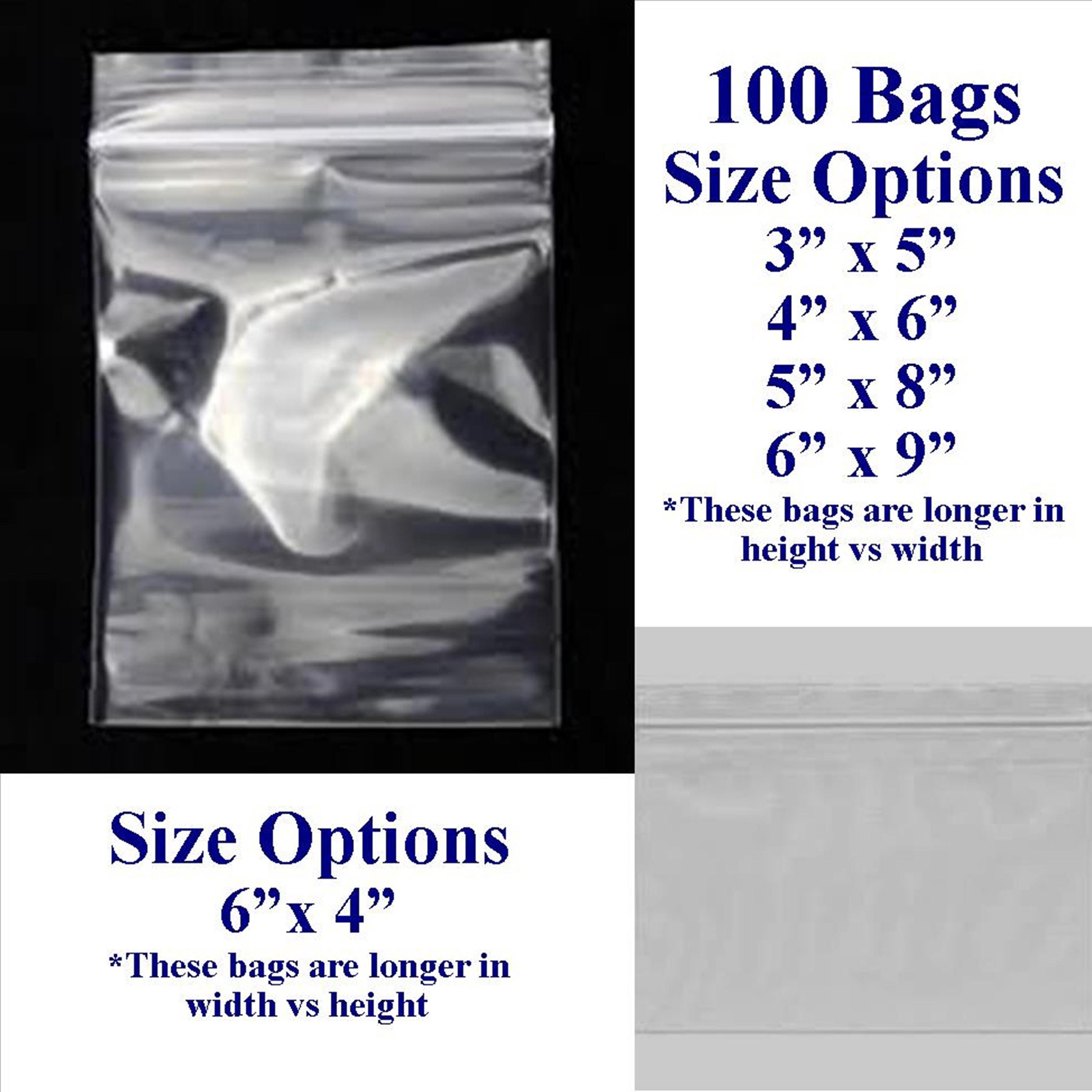 4 x 4 Heavy Duty 6 MIL Resealable Zip Top Lock 4x4 6 ML Clear Plastic  Bags