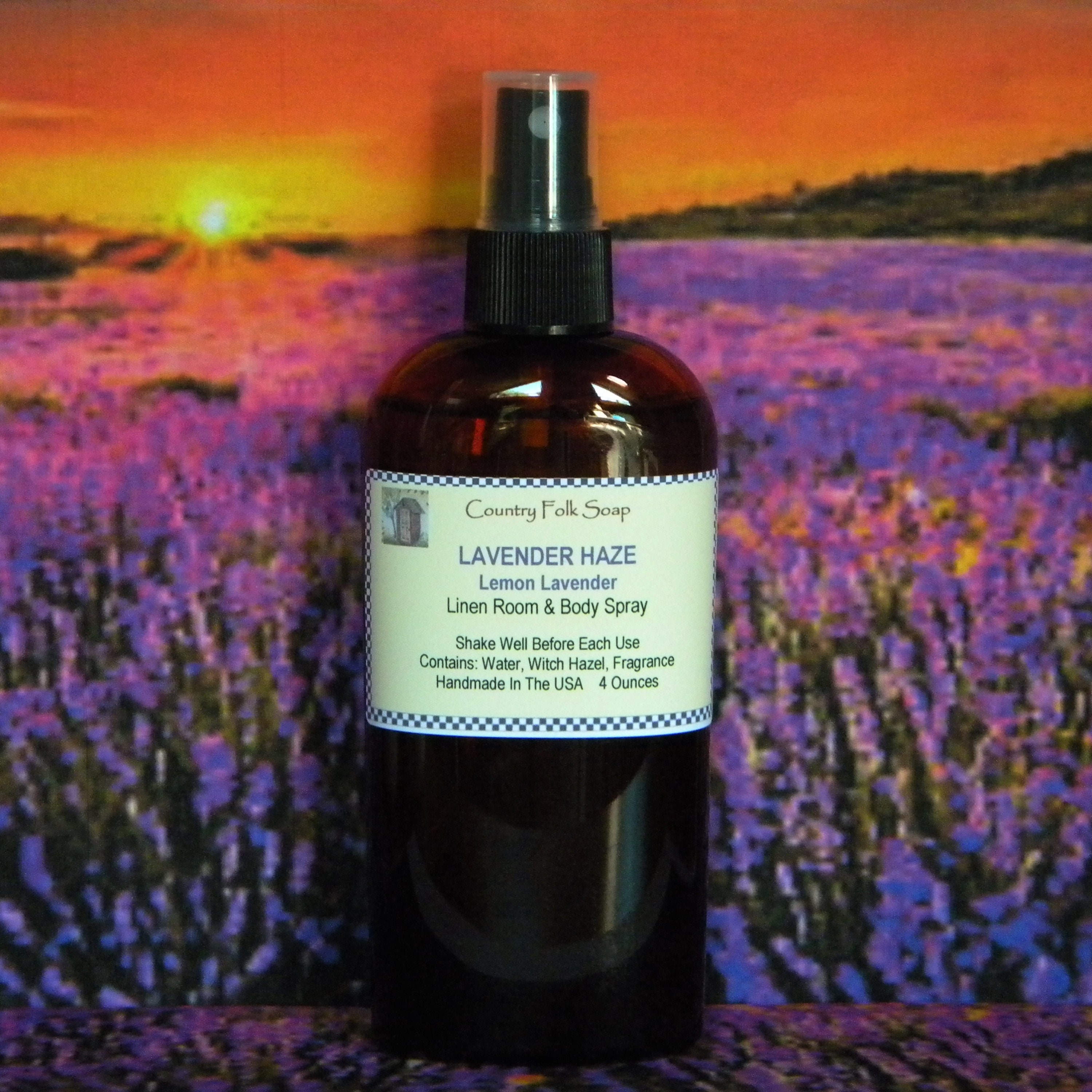 LAVENDER HAZE Lemon Lavender Room Linen and Body Spray Mist, All