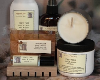 Honey Almond Soap Gift Set: Handmade Natural Bath & Body