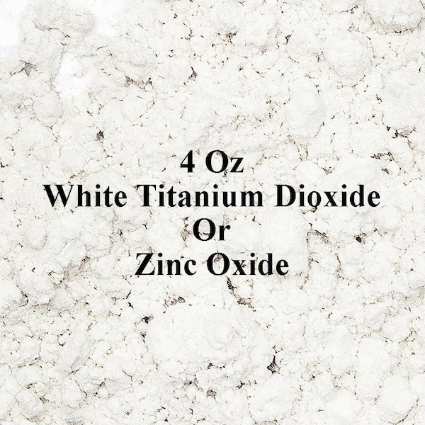 Zinc Oxide 4 Oz White Titanium Dioxide, White Pigment Powder For Homemade Mineral Makeup or Sunscreen