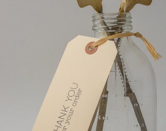 Large Shipping Paper Tags - BLANK Manila Hang Tags - Reinforced Hang Tags - 2 3/8 x 4 3/4 - Pack of 100