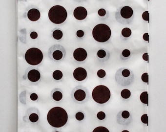 Set of 250 - Traditional Sweet Shop Black Dots Paper Bags - 7 x 9