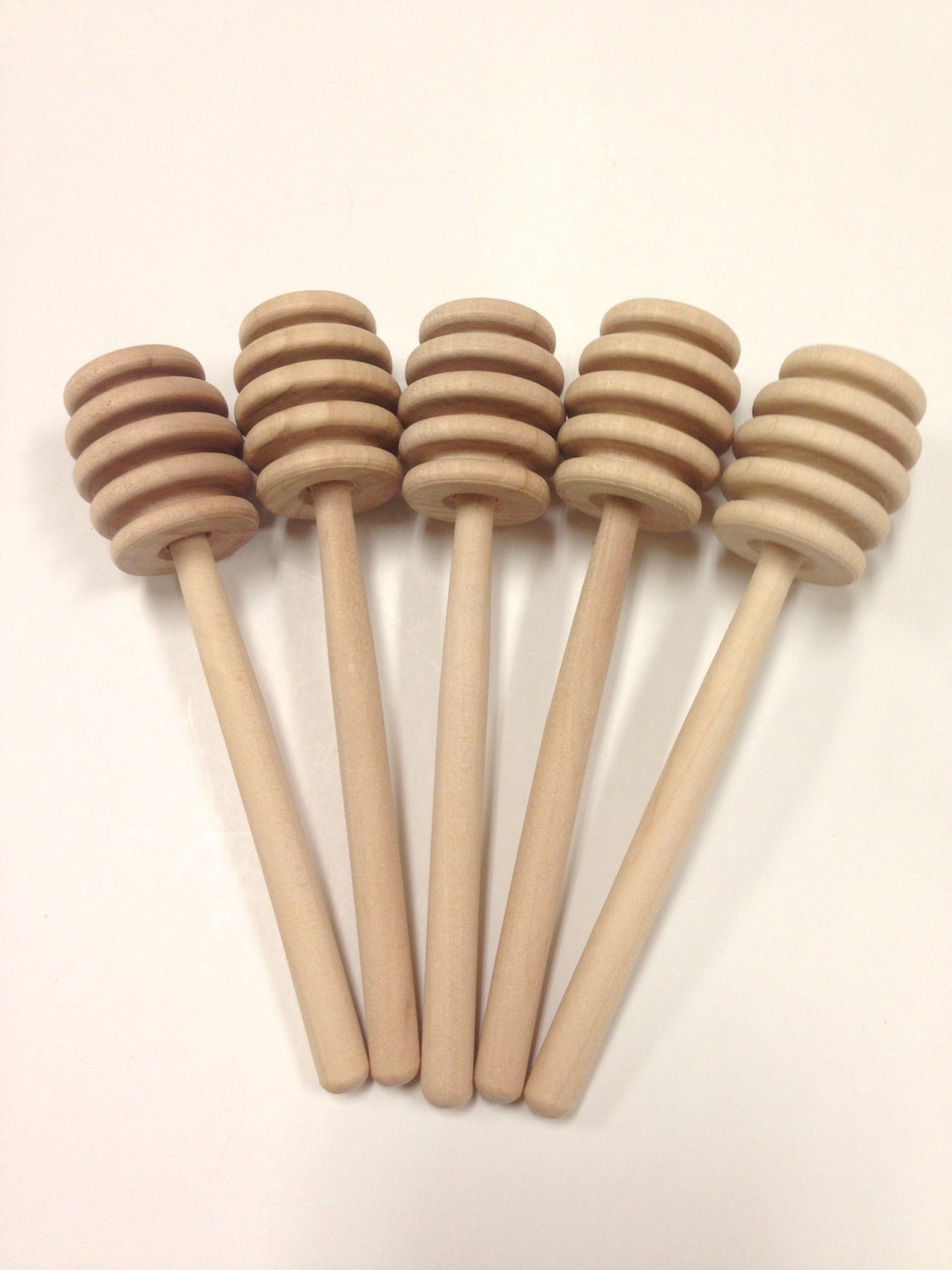 5 Unfinished Wooden Honey Dippers 6 Inches X 1 1/8 Inch Etsy