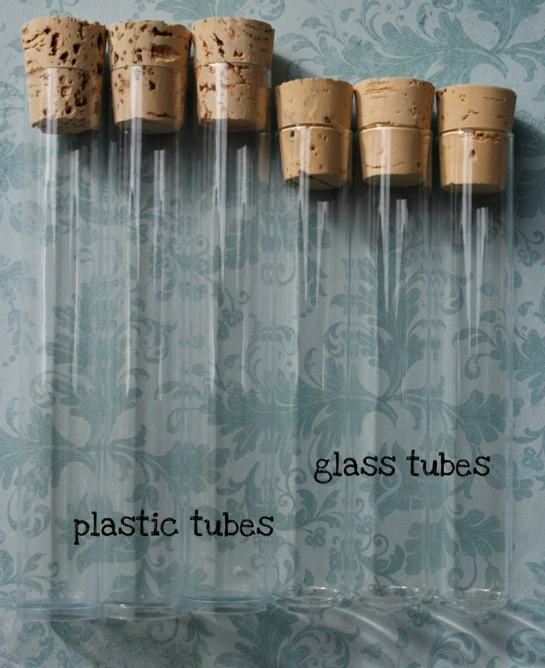Clear Glass Storage Tubes and Corks Set of 10 3/4 Etsy