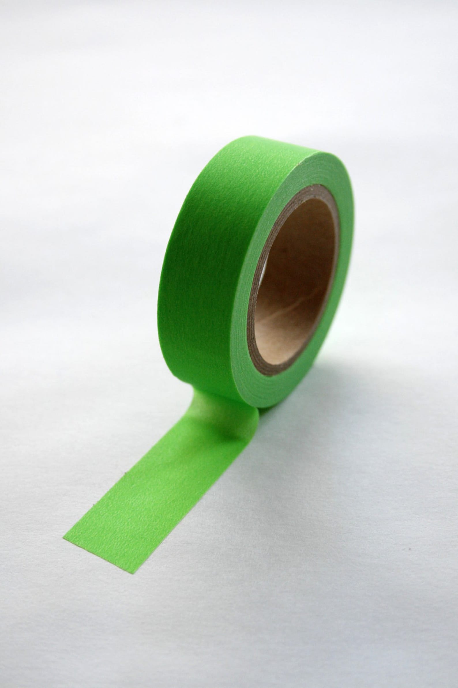 Washi Tape 15mm Neon Green Deco Paper Tape No. 22 Etsy