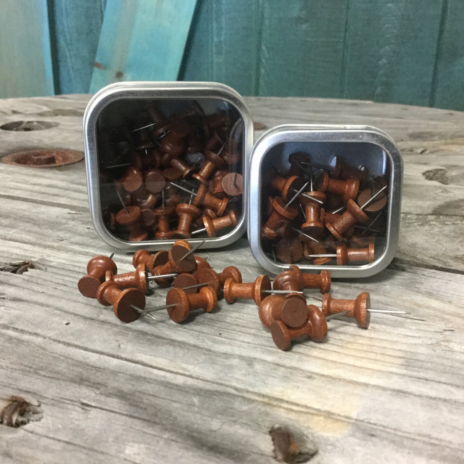 Craft Push Pins Dark Wood Qty 50 Etsy