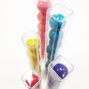FREE U.S. Shipping Clear Fda Plastic Round or Square Storage Tubes Three Lengths Candy or Favor Tubes with Clear Caps image 3
