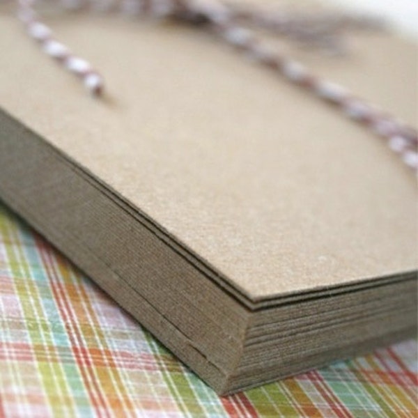 5 x 7 Inches - Kraft Recycled Chipboard Paper - set of 25 - Crafting or Letterpress or Stamping