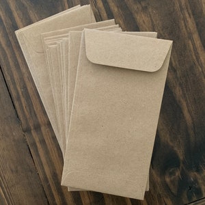 Seed Packet Envelopes - Brown Kraft Grocery Bag Self Seal Envelopes 3.5 x 6.5 Inches - 70 lb Heavy Paper - Plain & Unprinted - Free US Ship