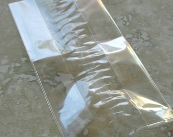 QTY 150 Large Ultra Clear Pinch Bottom Gusseted Bags - Food Contact - 5 x 3 x 12 Inches