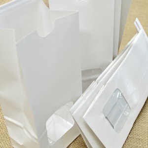 white paper bolsas for food