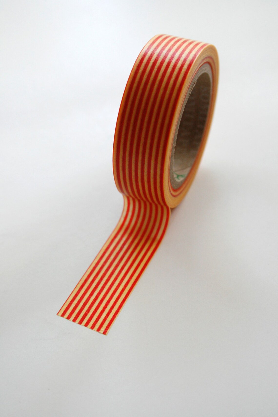 Washi Tape 15mm Red and Yellow Vertical Stripes Deco - Etsy