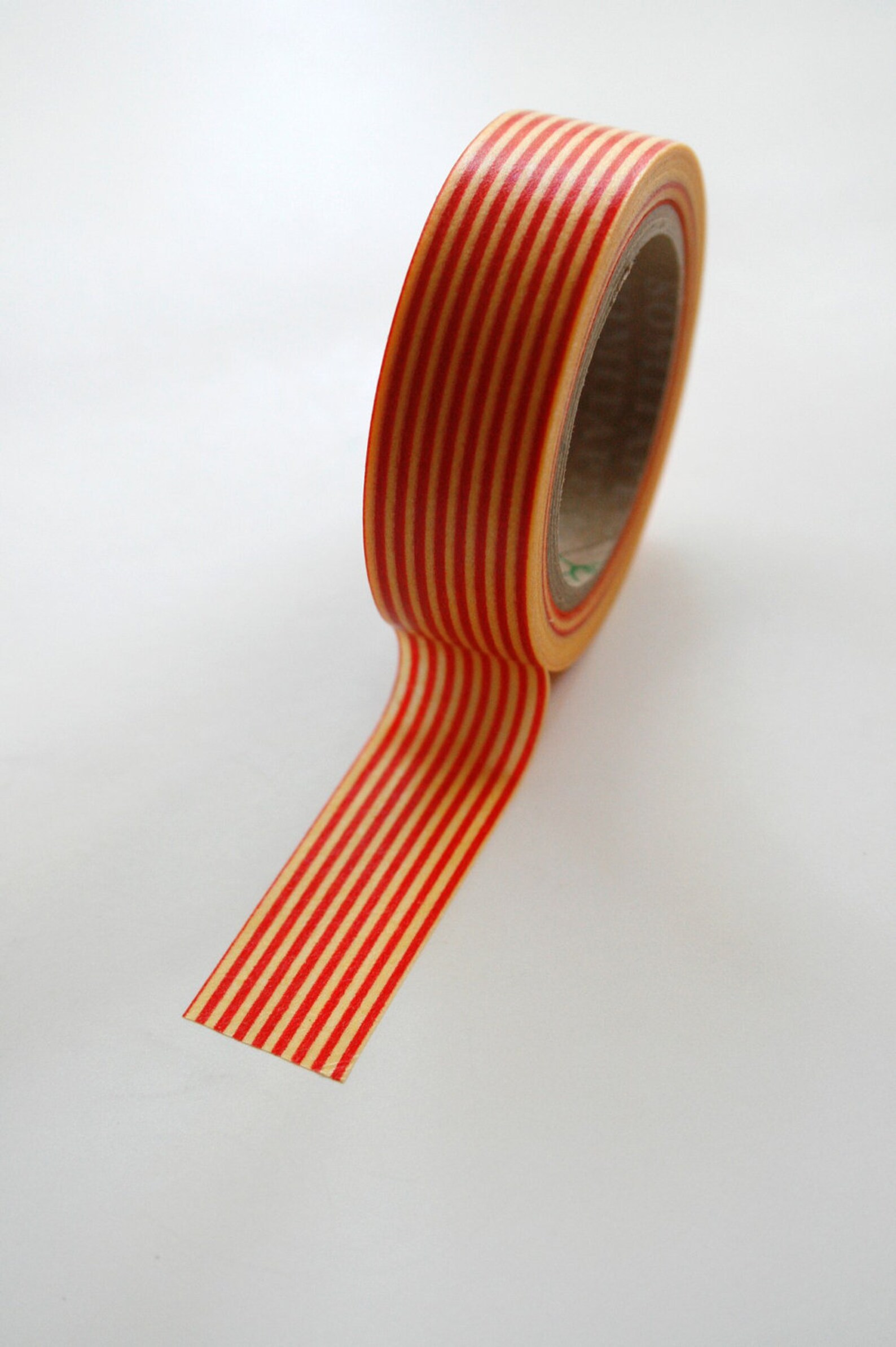 Washi Tape 15mm Red and Yellow Vertical Stripes Deco - Etsy