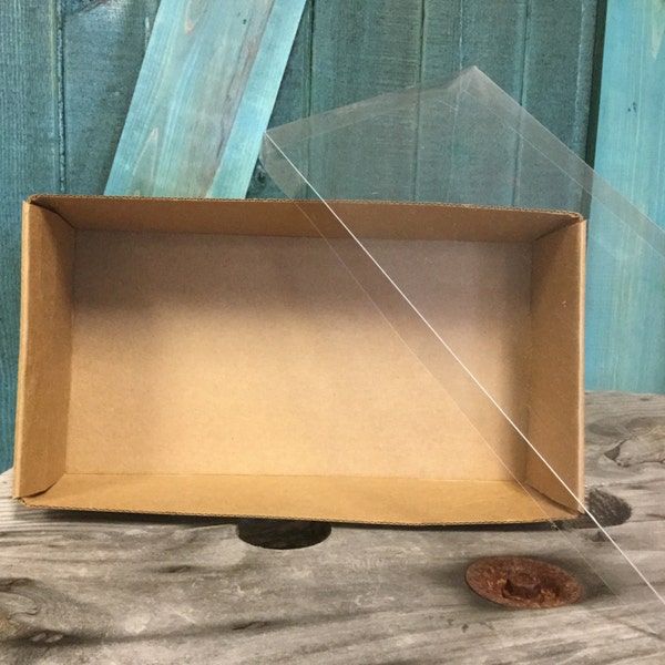 SAMPLE - Heavy Kraft Cardboard Box - Clear Top - Extra Large