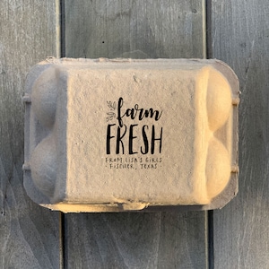 Custom Printed Egg Cartons - Natural or Multi Color - Heavy Pulp - Half-Dozen Size - Custom Egg Cartons - Great Gift - Free U.S. Shipping