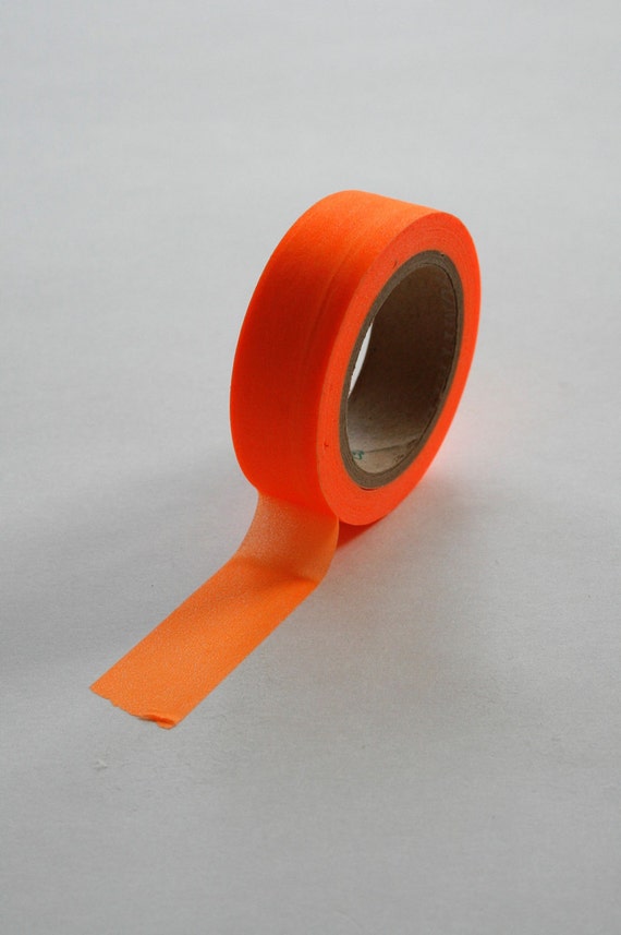 Washi Tape 15mm Neon Orange Deco Paper Tape No. 20 | Etsy