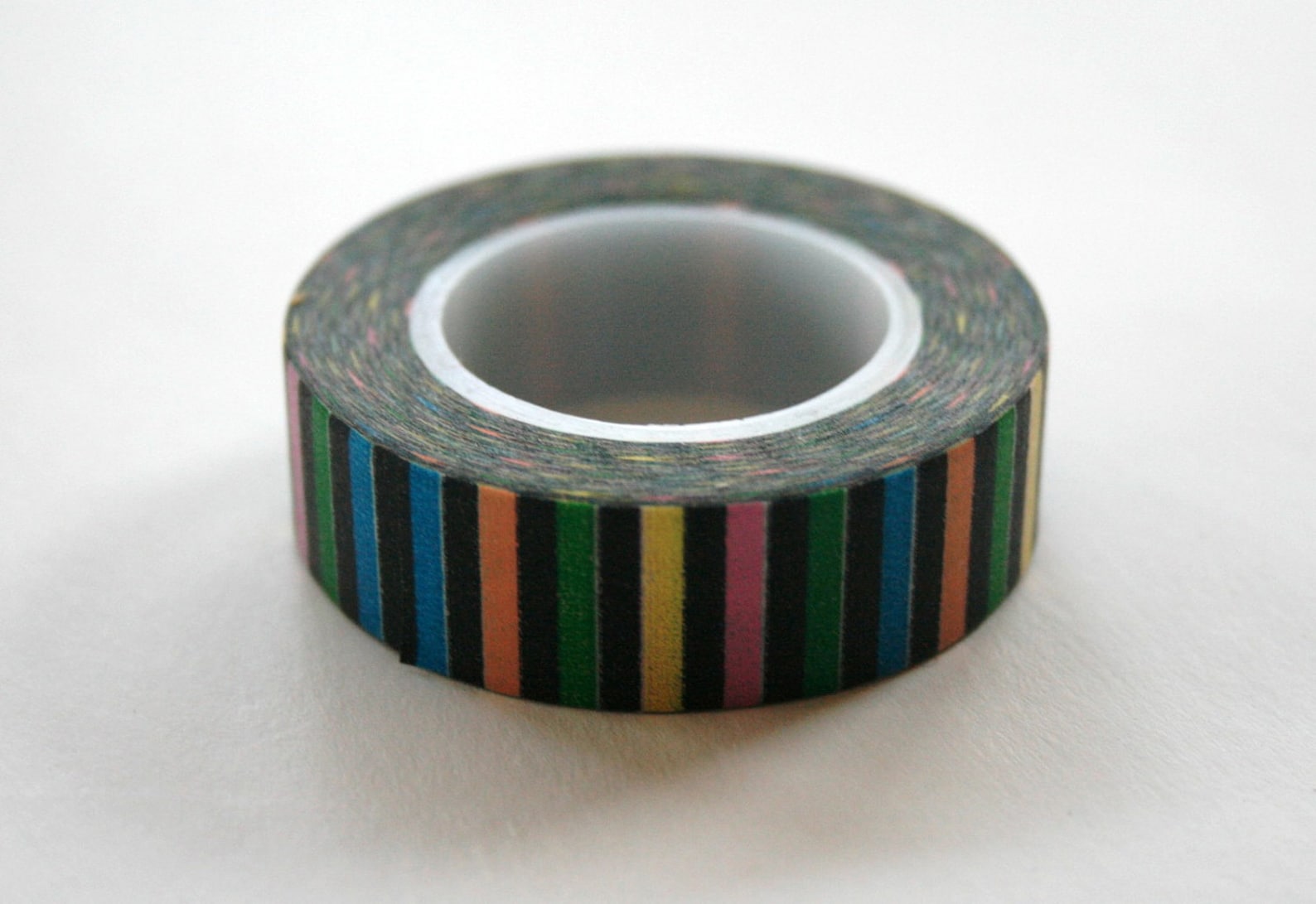 Washi Tape 15mm Black Multi Color Horizontal Stripe Deco | Etsy