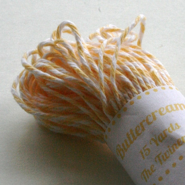 Baker's Twine - Tester Size - 15 Yards - Buttercream Yellow 4 Ply Twine