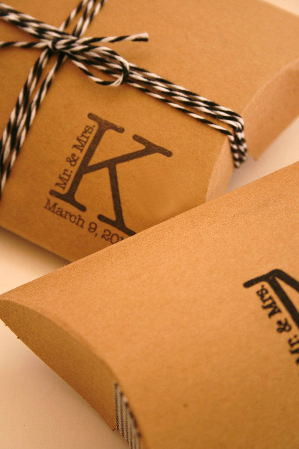 DIY Brown Large Size Kraft Pillow Boxes Set of 5 Perfect Etsy