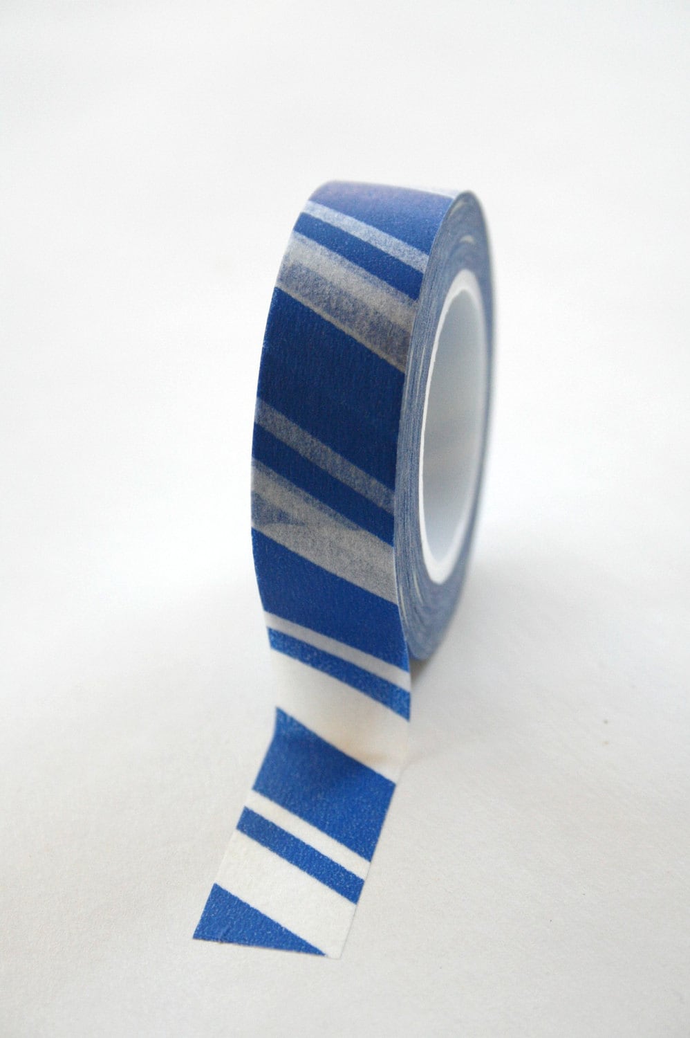 Washi Tape - 15mm - Blue and White Candy Cane Stripe - Deco Paper