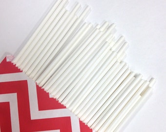 NEW LOWER PRICE Plain or Printed - Lollipop Sticks - Paper Confection Sticks - Cake Pop Sticks - Candies - Flags - Choose 4, 6 or 8 Inches