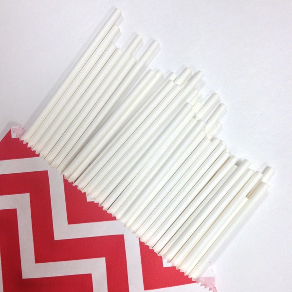 NEW LOWER PRICE Plain or Printed - Lollipop Sticks - Paper Confection Sticks - Cake Pop Sticks - Candies - Flags - Choose 4, 6 or 8 Inches
