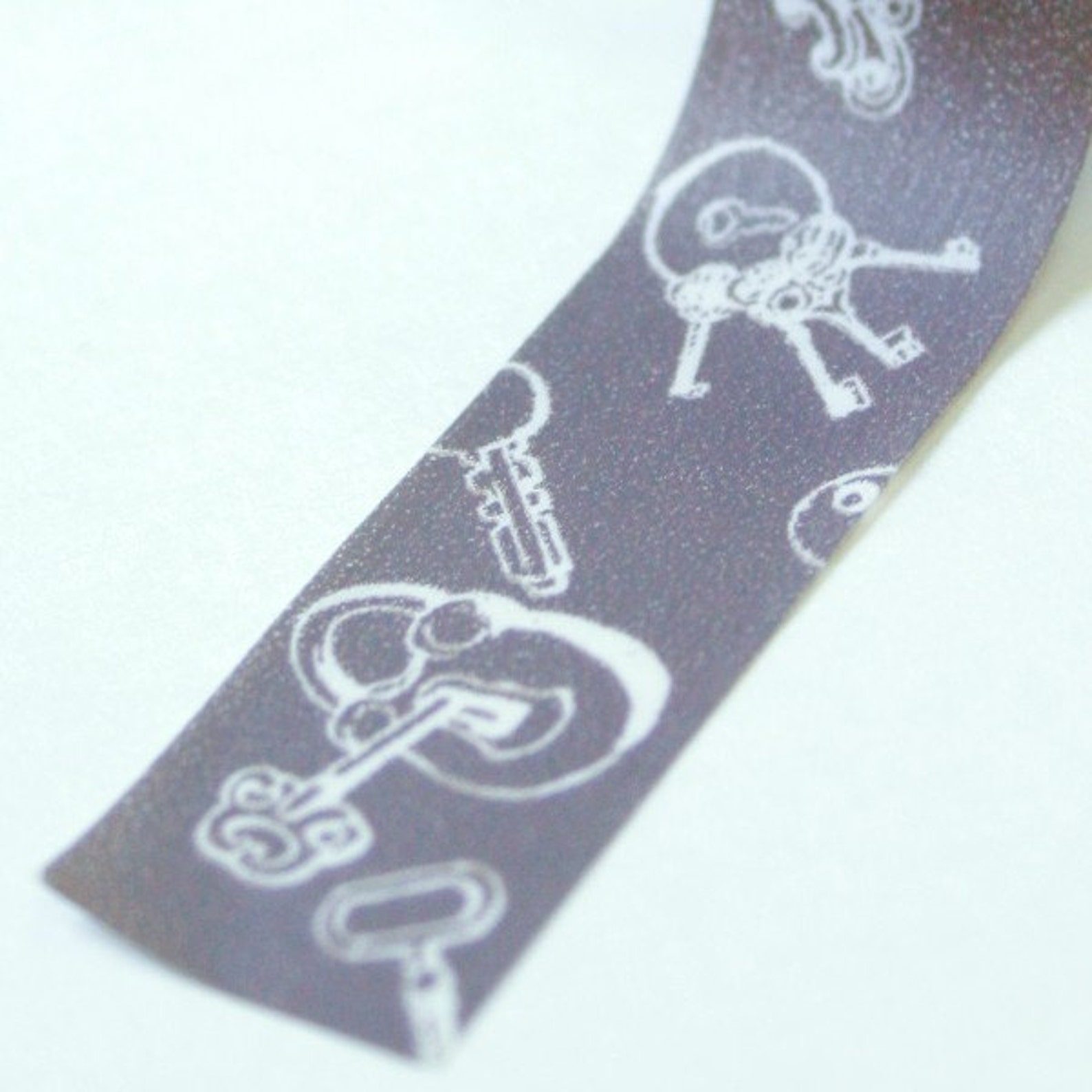 Washi Tape 15mm White Keys on Mocha Deco Paper Tape No. Etsy