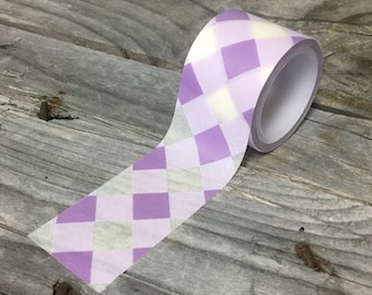 Washi Tape - 30mm - Large Purple Gingham - Deco Paper Tape No. 1133