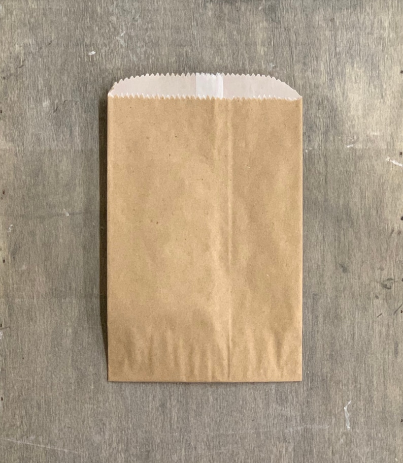 Natural Brown Kraft Glassine Lined Paper Gourmet Bakery Bags Etsy